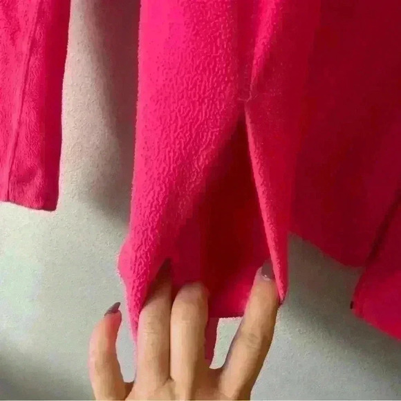 The Outfitters By Land's End Neon Pink Zip Up Jacket Sz L - Picture 10 of 15